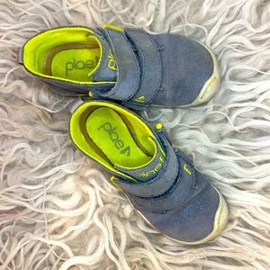 Plae booties metallic suede size 10